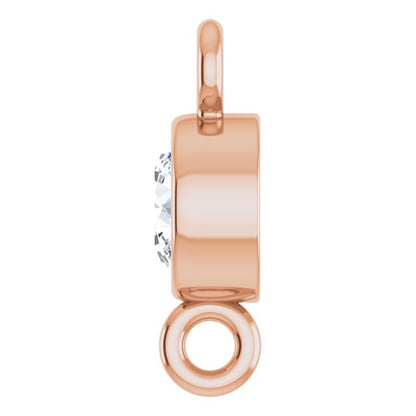 1/8 CT Lab-Grown Diamond Link, 3.9 mm x 7.7 mm