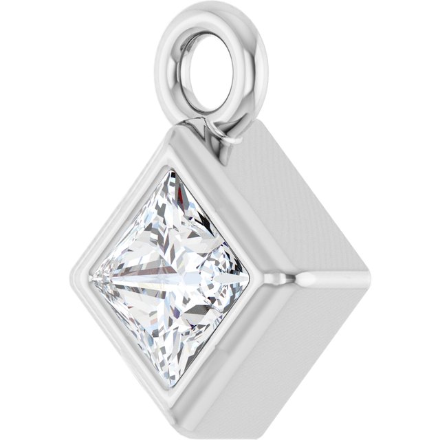 1/10 CT Natural Diamond Dangle, 4.75 mm x 4.75 mm