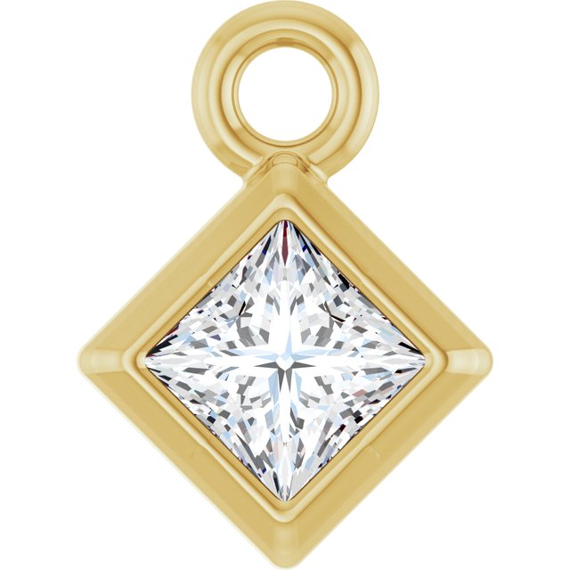 1/10 CT Natural Diamond Dangle, 4.75 mm x 4.75 mm