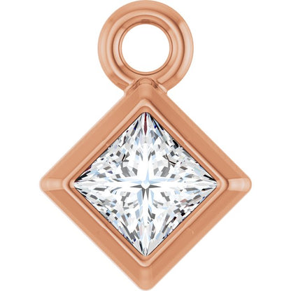 1/10 CT Natural Diamond Dangle, 4.75 mm x 4.75 mm