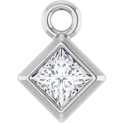 1/10 CT Natural Diamond Dangle, 4.75 mm x 4.75 mm