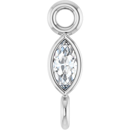 .03 CT Lab-Grown Diamond Link, 2.13 mm x 7.55 mm