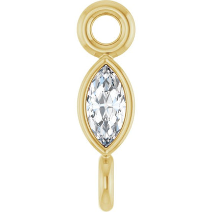 .03 CT Lab-Grown Diamond Link, 2.13 mm x 7.55 mm