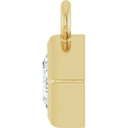 1/10 CT Lab-Grown Diamond Dangle, 4.75 mm x 4.75 mm