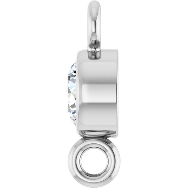 1/10 CT Natural Diamond Link, 3.5 mm x 7.4 mm