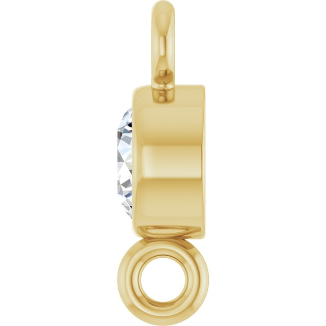 1/10 CT Natural Diamond Link, 3.5 mm x 7.4 mm
