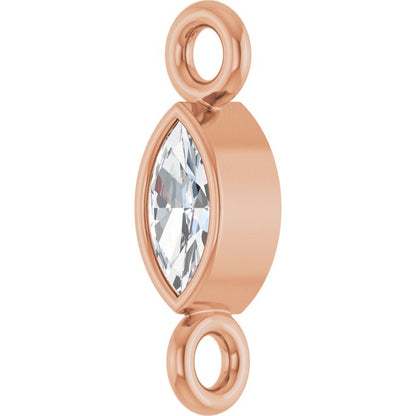 .05 CT Lab-Grown Diamond Link, 2.35 mm x 7.88 mm