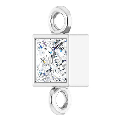 1/6 CT Natural Diamond Link, 3.5 mm x 7.38 mm