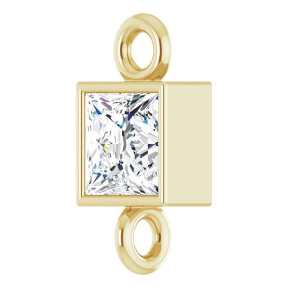 1/6 CT Natural Diamond Link, 3.5 mm x 7.38 mm