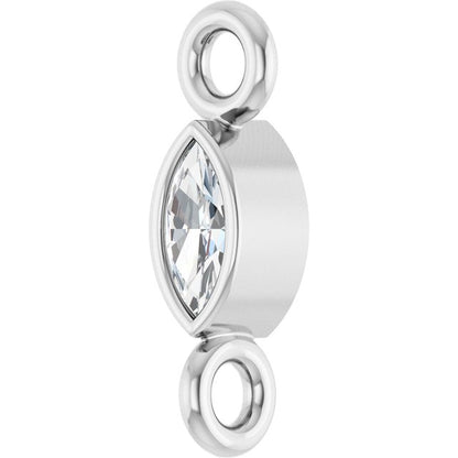 .03 CT Lab-Grown Diamond Link, 2.13 mm x 7.55 mm