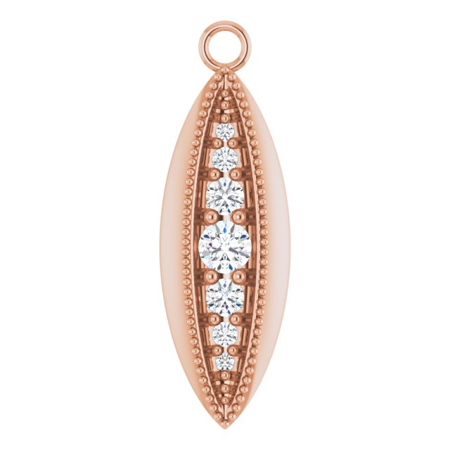 1/8 CTW Natural Diamond Dangle, 6.1 mm x 19.1 mm