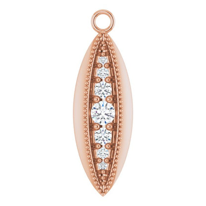 1/8 CTW Natural Diamond Dangle, 6.1 mm x 19.1 mm