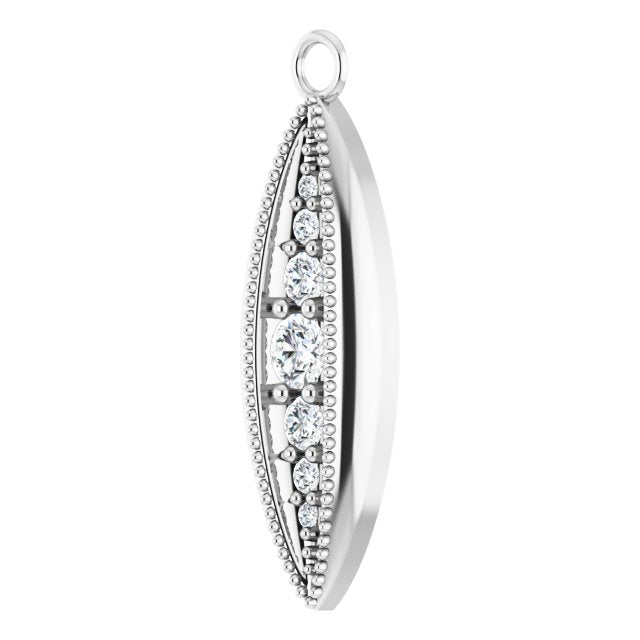 1/8 CTW Natural Diamond Dangle, 6.1 mm x 19.1 mm