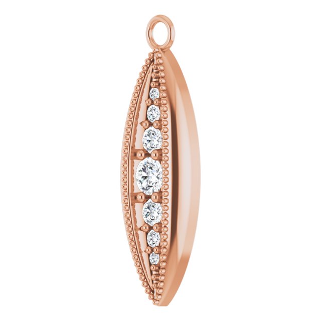 1/8 CTW Natural Diamond Dangle, 6.1 mm x 19.1 mm