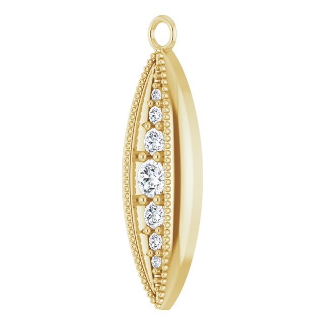 1/8 CTW Natural Diamond Dangle, 6.1 mm x 19.1 mm