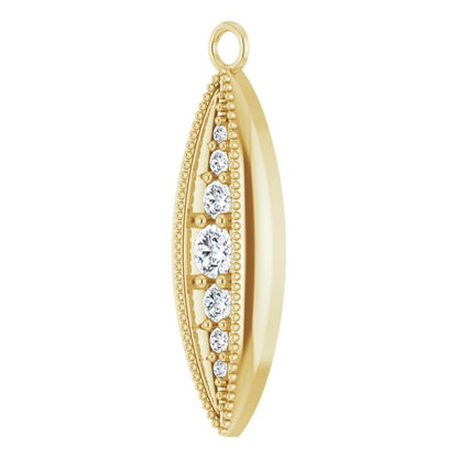 1/8 CTW Natural Diamond Dangle, 6.1 mm x 19.1 mm