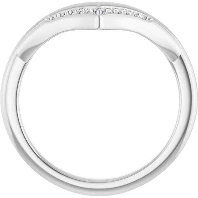 .04 CTW Natural Diamond Contour Band