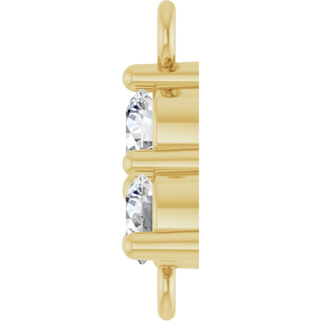 1/5 CTW Lab-Grown Diamond Three-Stone Link, 6.2 mm x 8.76