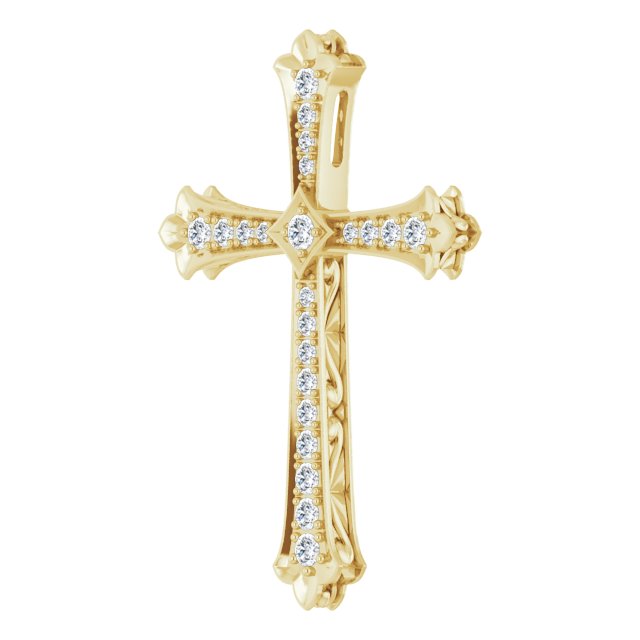 1/2 CTW Natural Diamond Cross Pendant