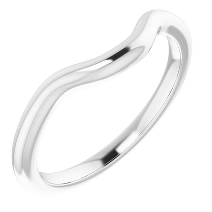 14K White Gold Band for 9x7 mm Emerald Ring, 5.29 mm