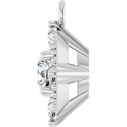 1/6 CTW Natural Diamond Dangle, 7.39 mm x 8.79 mm