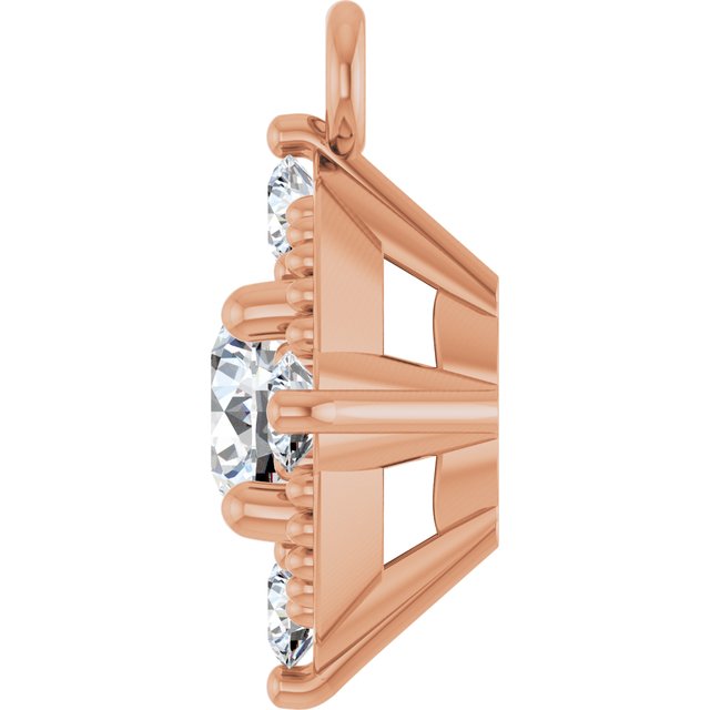 1/6 CTW Lab-Grown Diamond Dangle, 7.39 mm x 8.79 mm