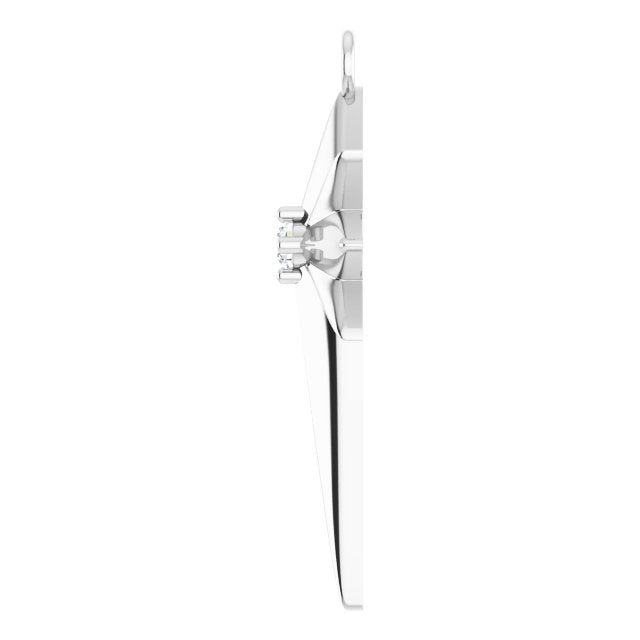 .03 CT Natural Diamond Star Cross Dangle