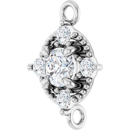 1/6 CTW Natural Diamond Link, 7.39 mm x 9.85