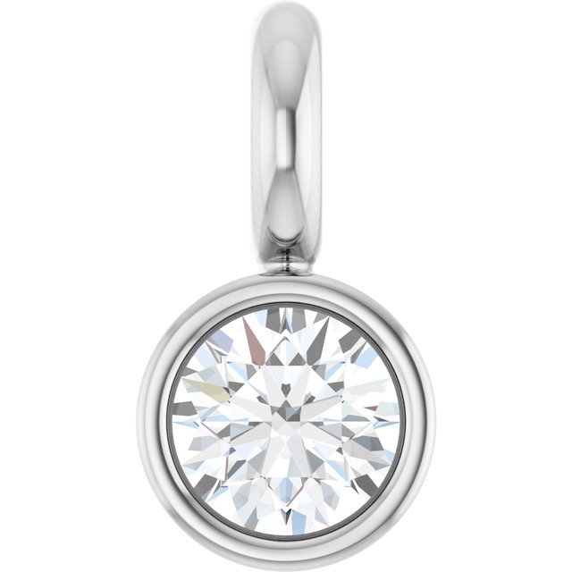 .025 CT Natural Diamond Dangle, 2.31 mm x 4.39 mm