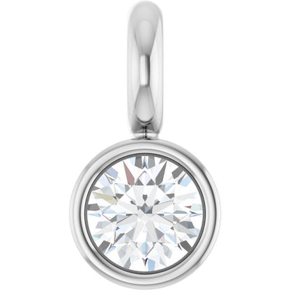 .025 CT Natural Diamond Dangle, 2.31 mm x 4.39 mm