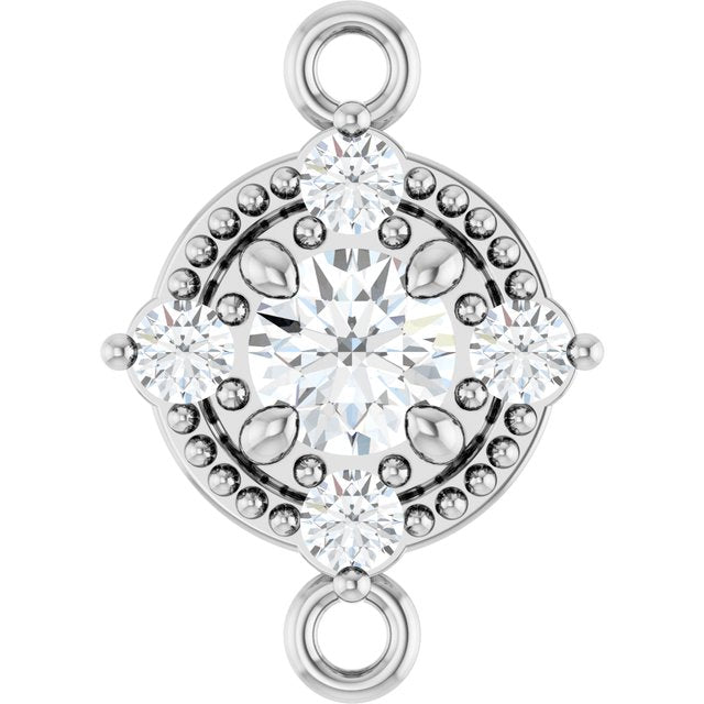1/6 CTW Natural Diamond Link, 7.39 mm x 10.19