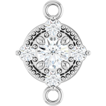 1/6 CTW Natural Diamond Link, 7.39 mm x 10.19