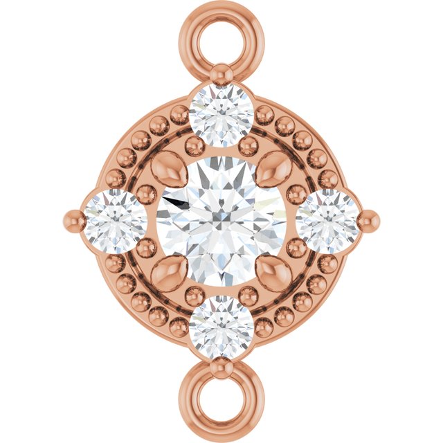 1/6 CTW Natural Diamond Link, 7.39 mm x 10.19