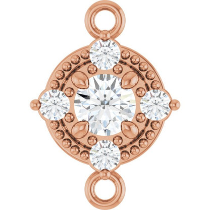 1/6 CTW Natural Diamond Link, 7.39 mm x 10.19
