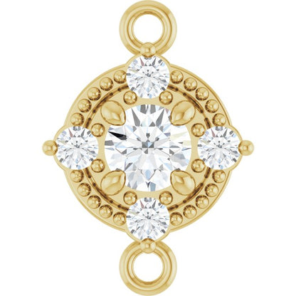 1/6 CTW Natural Diamond Link, 7.39 mm x 10.19