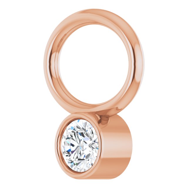 .03 CT Lab-Grown Diamond Hoop Dangle, 6.17 mm x 8.51 mm