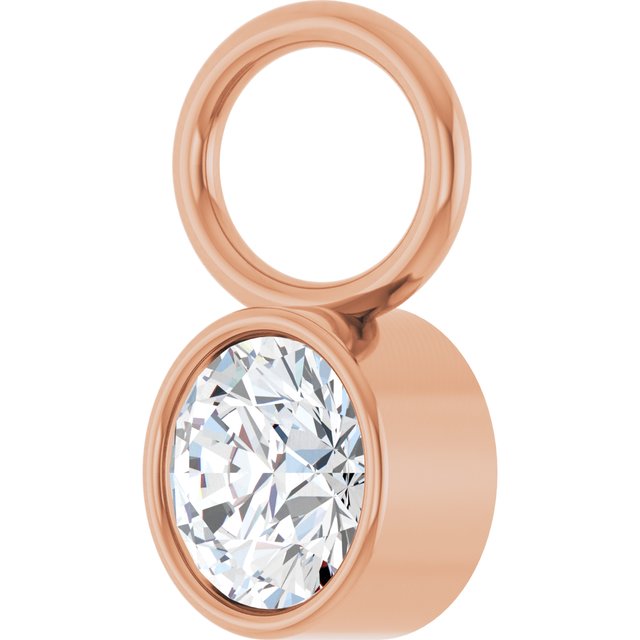 1/6 CT Lab-Grown Diamond Hoop Dangle, 6.17 mm x 10.04 mm
