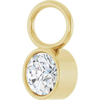 1/6 CT Lab-Grown Diamond Hoop Dangle, 6.17 mm x 10.04 mm
