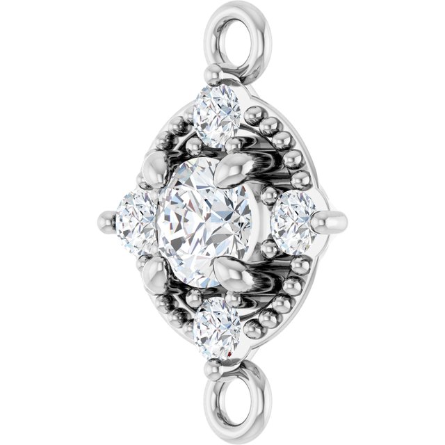 1/6 CTW Natural Diamond Link, 7.39 mm x 10.19