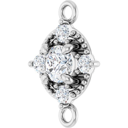1/6 CTW Natural Diamond Link, 7.39 mm x 10.19