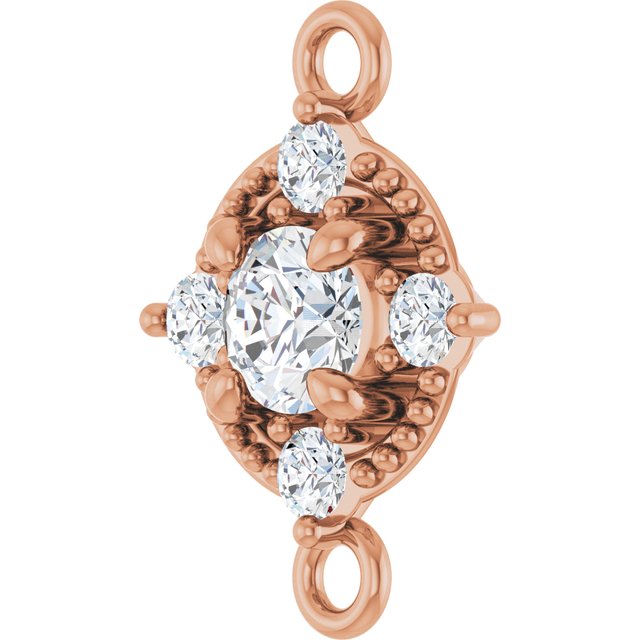 1/6 CTW Natural Diamond Link, 7.39 mm x 10.19