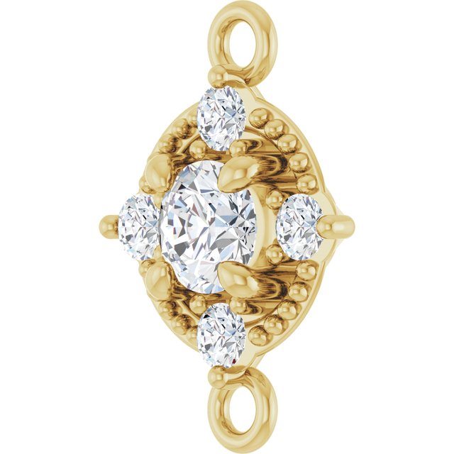 1/6 CTW Natural Diamond Link, 7.39 mm x 10.19