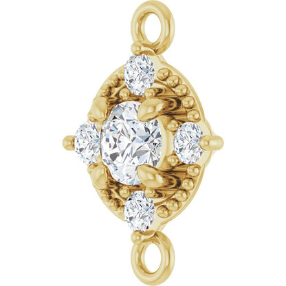 1/6 CTW Natural Diamond Link, 7.39 mm x 10.19