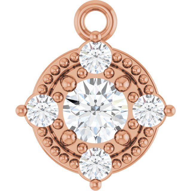 1/6 CTW Lab-Grown Diamond Dangle, 7.39 mm x 8.79 mm