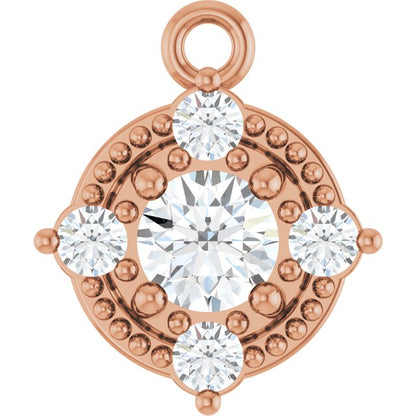 1/6 CTW Lab-Grown Diamond Dangle, 7.39 mm x 8.79 mm