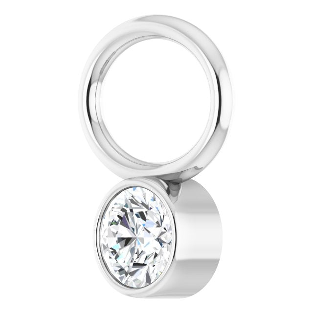.06 CT Natural Diamond Hoop Dangle