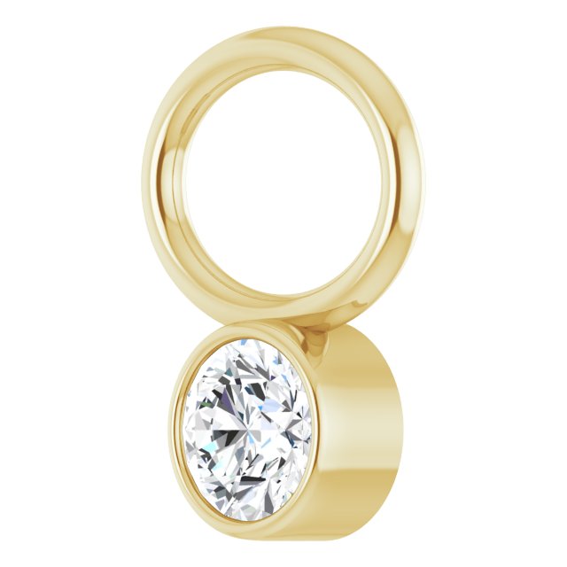 .06 CT Natural Diamond Hoop Dangle