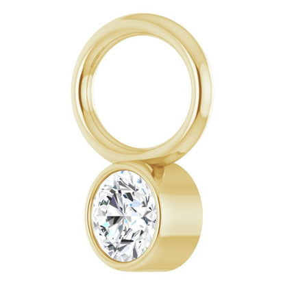 .06 CT Natural Diamond Hoop Dangle