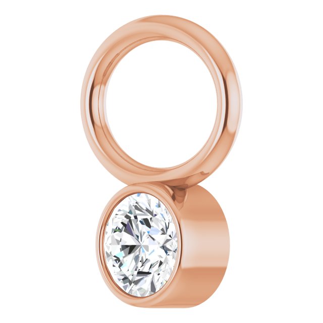 .06 CT Natural Diamond Hoop Dangle