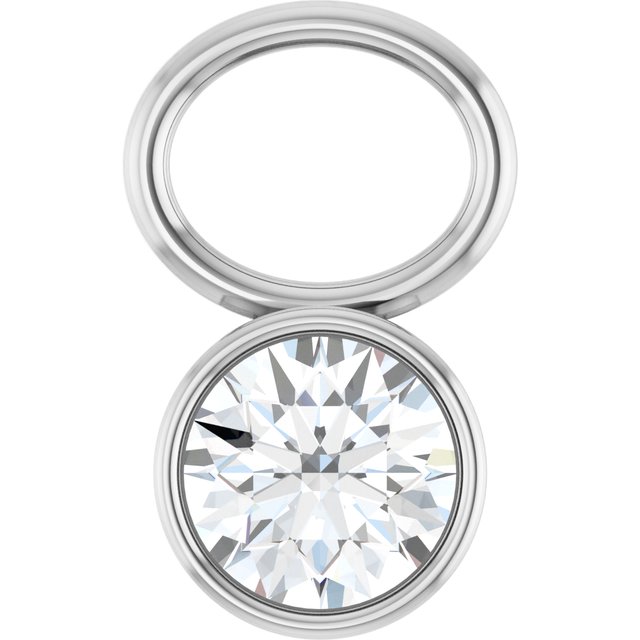 1/6 CT Natural Diamond Hoop Dangle, 6.17 mm x 10.04 mm